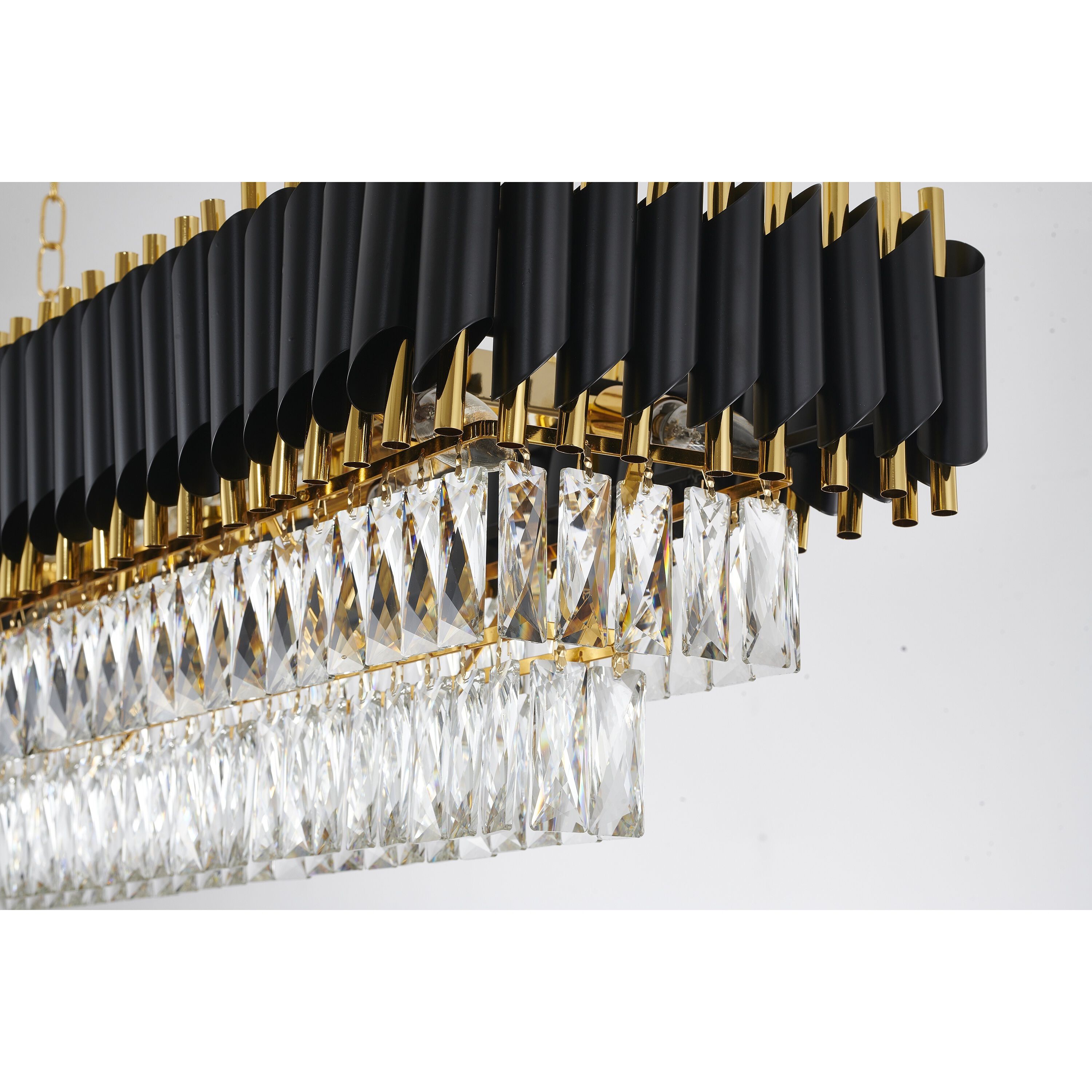 Canada LED 12 inch Black and Gold Chandelier Ceiling Light