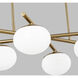 ED Ellen DeGeneres Lune 6 Light 33.63 inch Burnished Brass Chandelier Ceiling Light