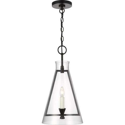 C&M by Chapman & Myers Keystone 1 Light 11 inch Aged Iron Pendant Ceiling Light