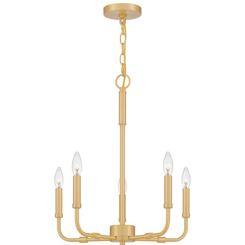 Abner 5 Light 18 inch Aged Brass Chandelier Ceiling Light