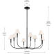 Eadie 8 Light Black Chandelier Foyer Ceiling Light