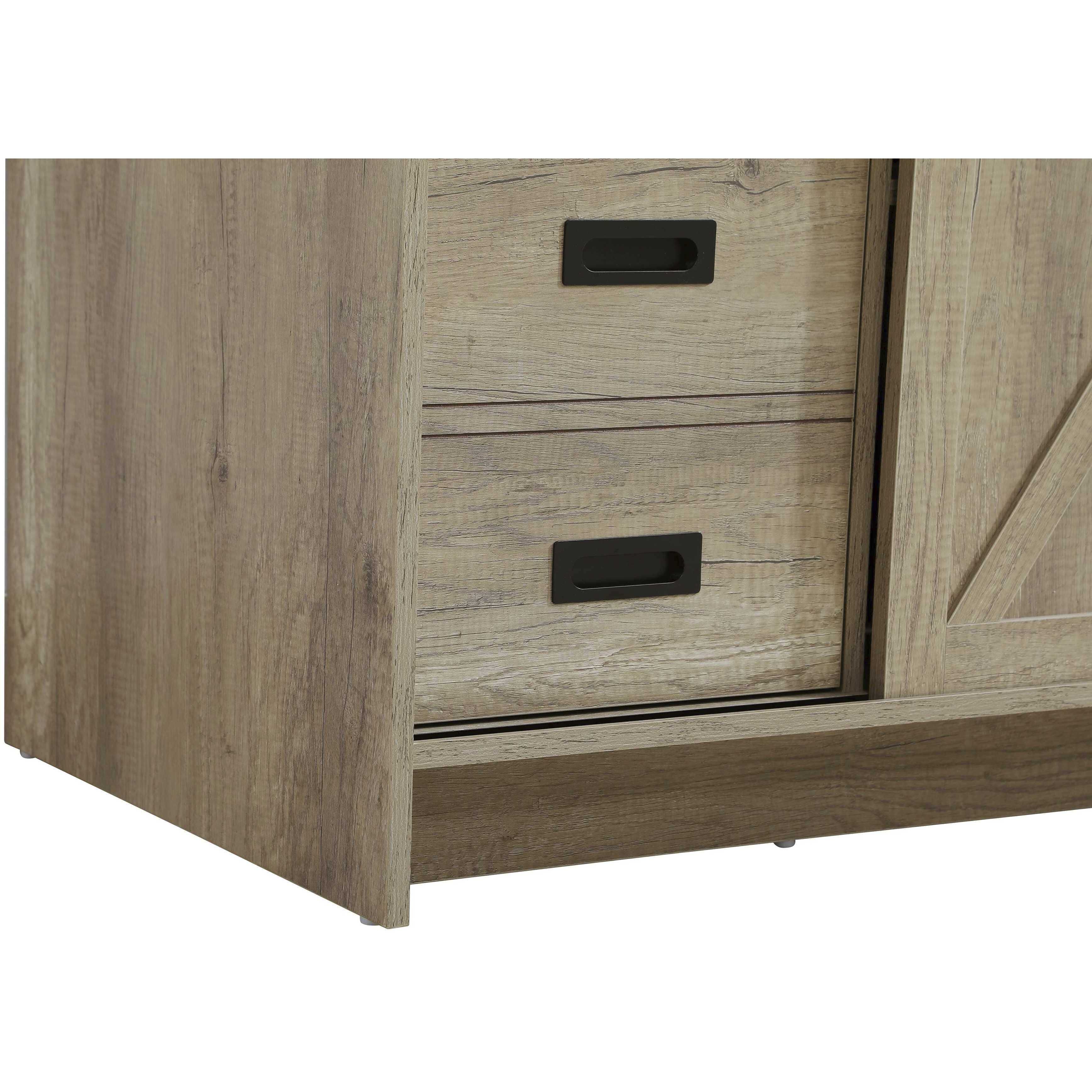 Austin 54 X 34 inch Natural Oak Bathroom Vanity Cabinet