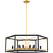 Sable Point 12 Light 32 inch Sand Coal With Honey Gold Pendant Ceiling Light