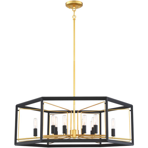Sable Point 12 Light 32 inch Sand Coal With Honey Gold Pendant Ceiling Light