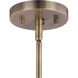 Euclid 3 Light 20 inch Aged Brass Pendant Ceiling Light