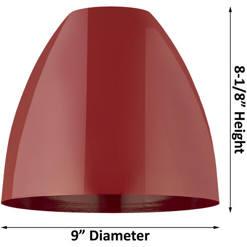 Ballston Plymouth Dome LED 36 inch Brushed Satin Nickel Island Light Ceiling Light in Matte Red