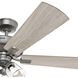 Crestfield 52 inch Matte Silver with Light Gray Oak/Warm Grey Oak Blades Ceiling Fan