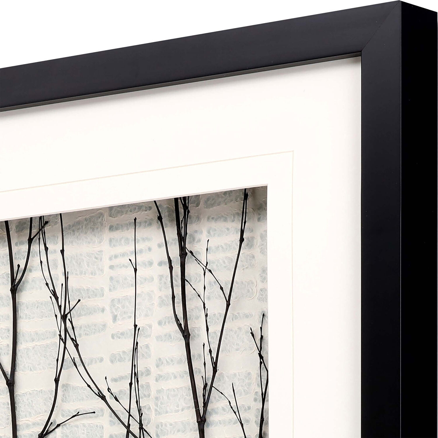 Naturals Beige and Black and Blue and Neutral Framed Art