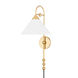 Sang 12 inch 60.00 watt Aged Brass Portable Wall Sconce Wall Light