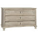 Curved Front Vintage Grey Chest, 3 Drawer