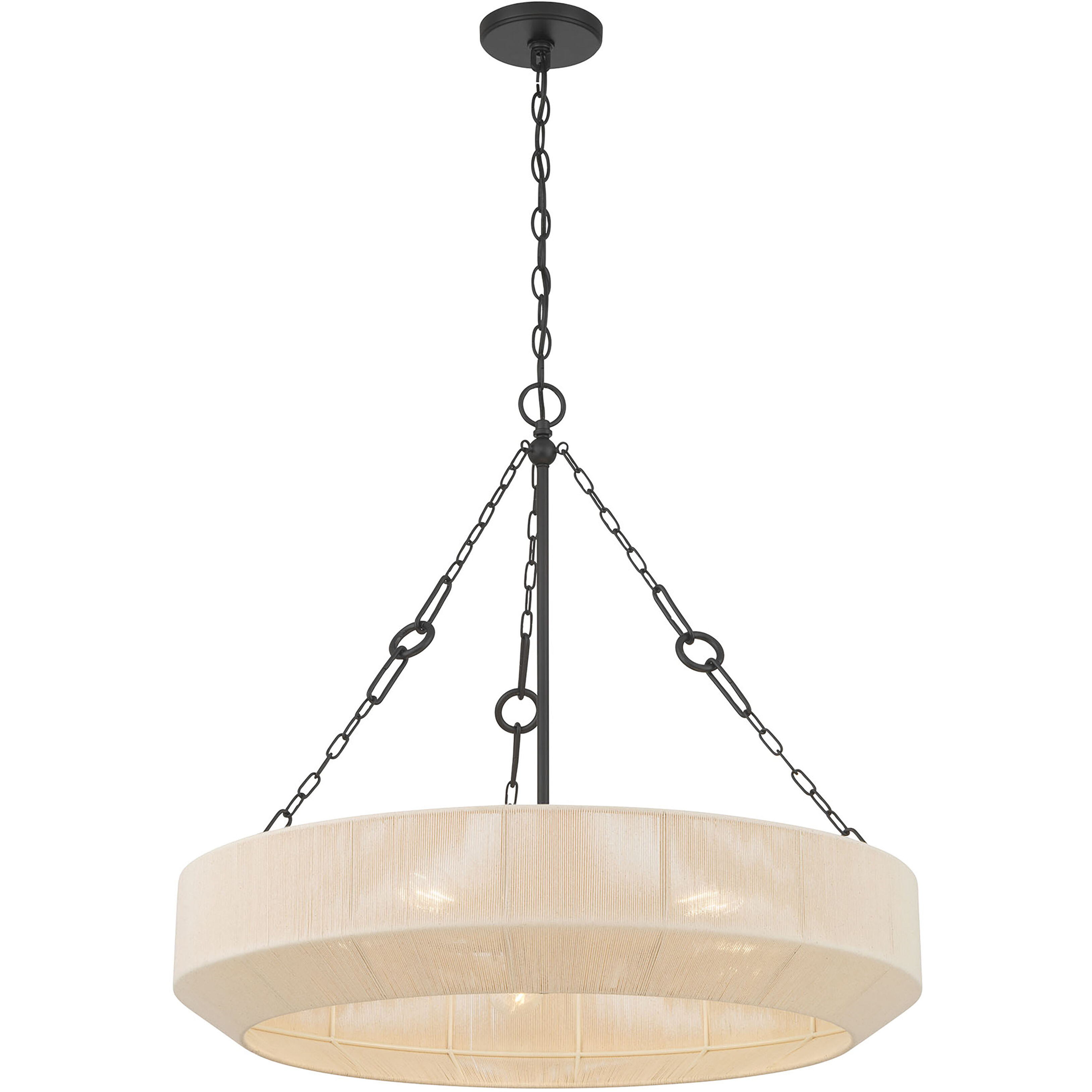 Tresselle 5 Light 28 inch Matte Black Pendant Ceiling Light