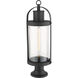 Roundhouse 1 Light 27 inch Black Outdoor Pier Mounted Fixture