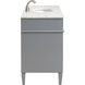Park Avenue 48 X 35 inch Grey with Carrara White Marble Vanity Set in Gray