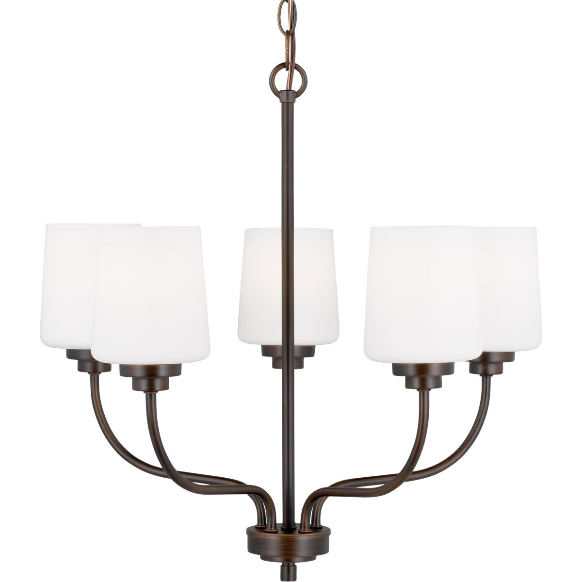 Windom 5 Light 20 inch Bronze Chandelier Ceiling Light in Burnt Sienna