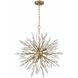 Crystal Fusion 8 Light 30 inch Peruvian Gold Chandelier Ceiling Light