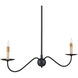 Saxon 2 Light 43.25 inch Zanzibar Black Linear Chandelier Ceiling Light