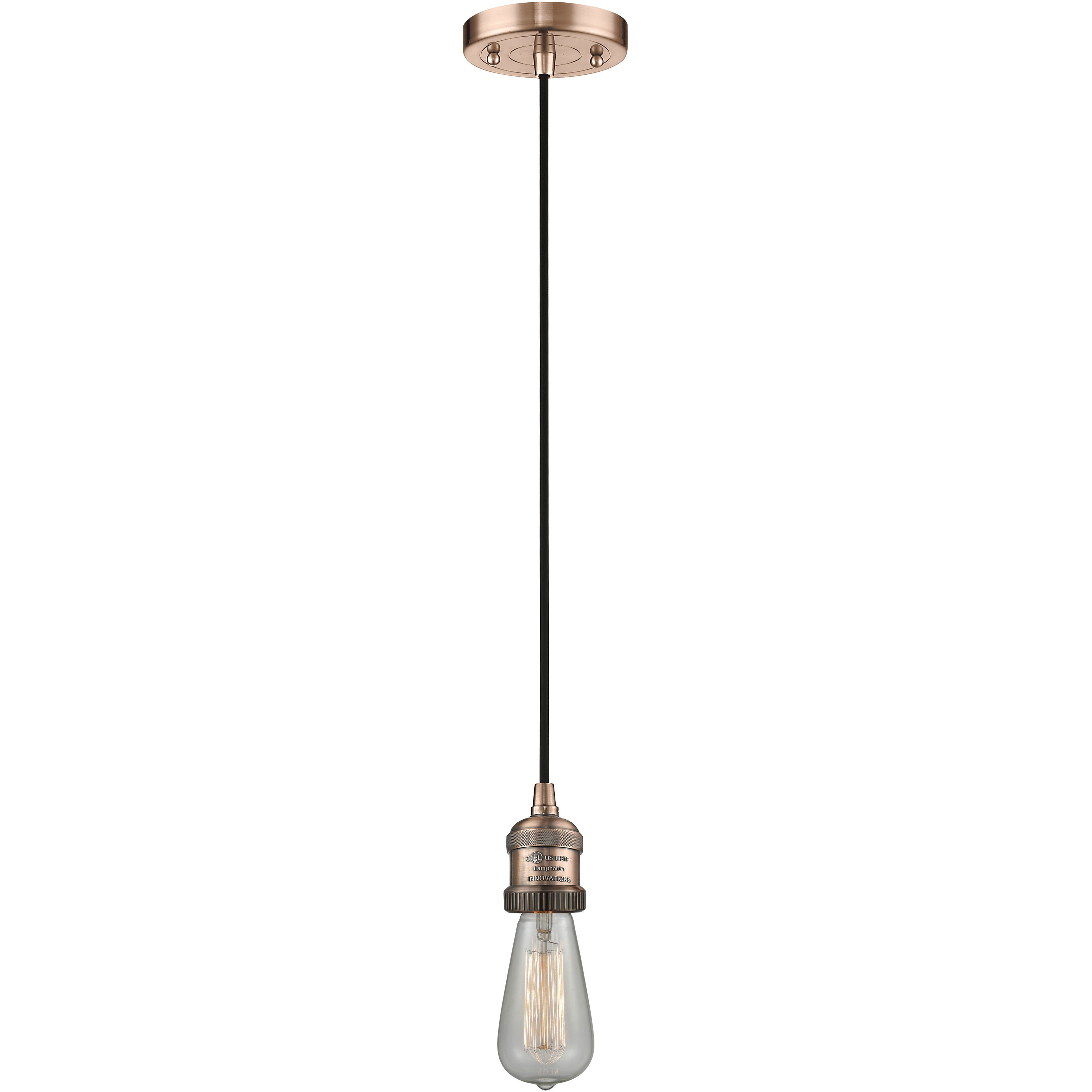 Franklin Restoration Chatham LED 6 inch Antique Copper Mini Pendant Ceiling Light in Mercury, Franklin Restoration