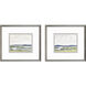 Waterside Blue and Gray and Green Framed Art