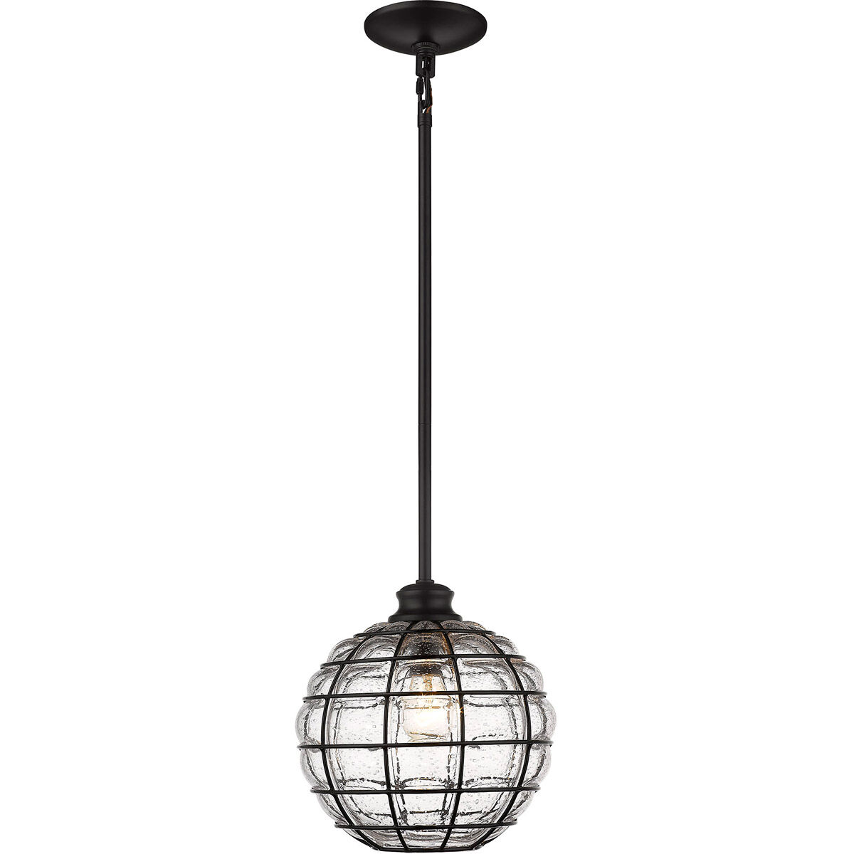 Powell 1 Light 9.88 inch Matte Black Mini Pendant Ceiling Light, Small