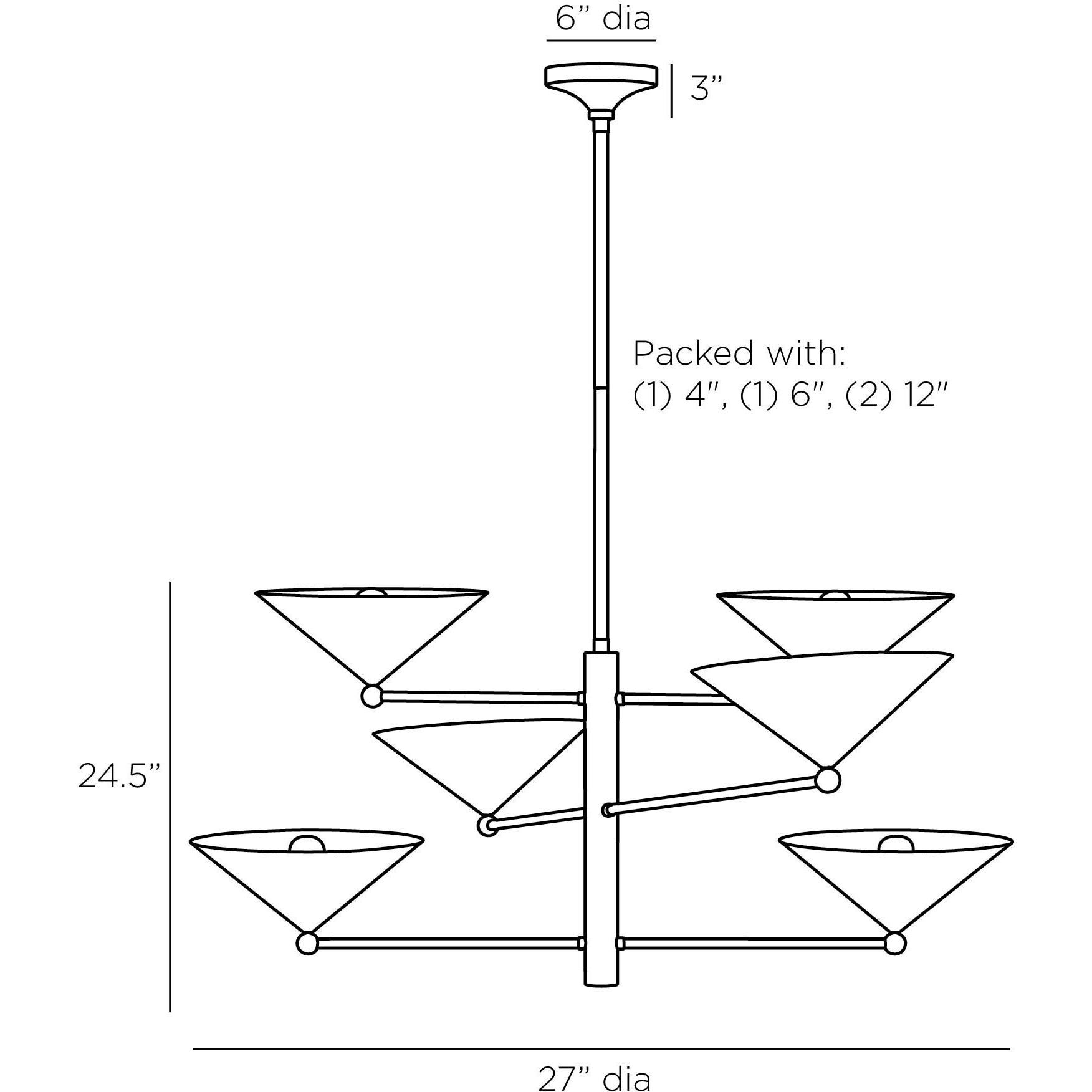 Mcvey 6 Light 27 inch Antique Brass Chandelier Ceiling Light