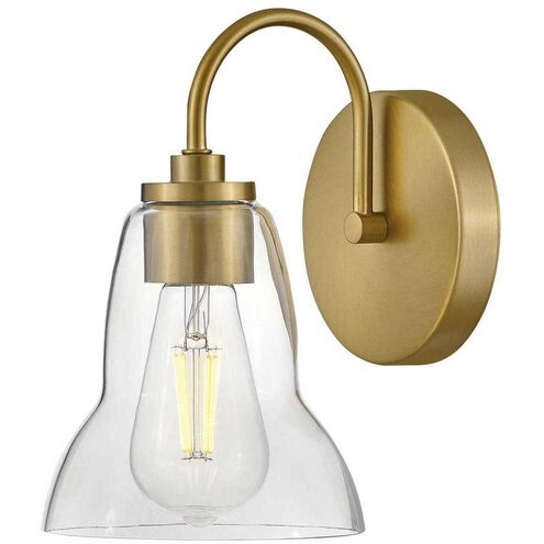 Vera LED 8 inch Lacquered Brass Bath Light Wall Light