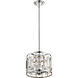 Mersesse 3 Light 11.5 inch Chrome Pendant Ceiling Light in 8.58, Clear and Chrome
