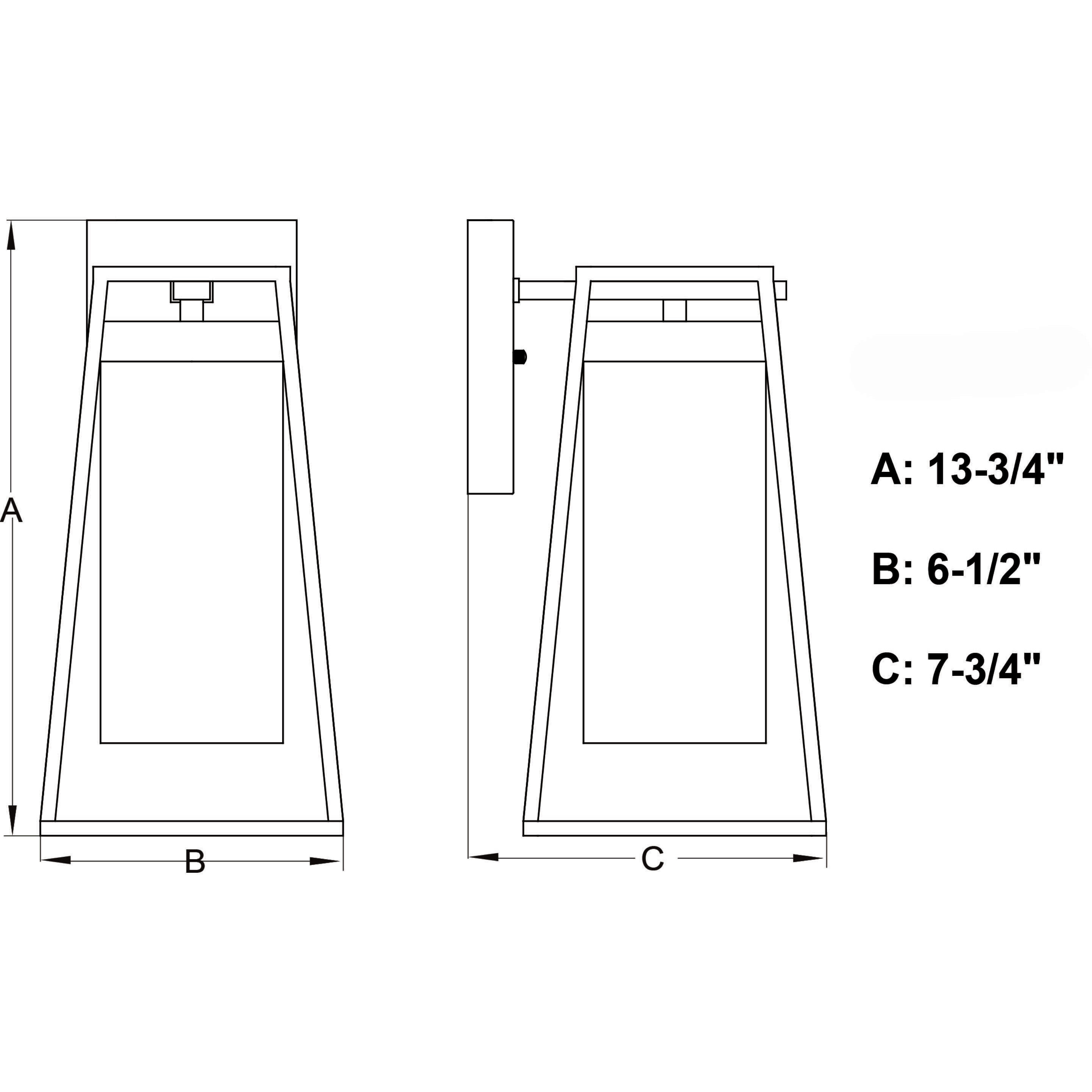Nash LED 13.75 inch Textured Black Outdoor Wall
