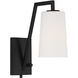 Avon 10.25 inch 60.00 watt Matte Black Task Sconce Wall Light