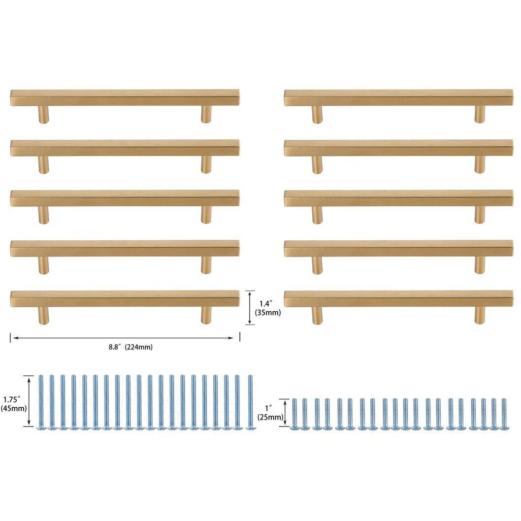 Dior Brass Hardware Drawer Pull, Set of 10