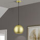 Kuppola 9.25 inch Soft Gold with Black Accents Pendant Ceiling Light, Globe