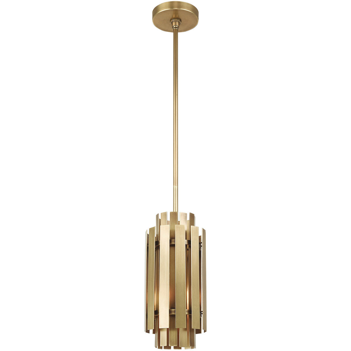 Greenwich 1 Light 6 inch Natural Brass Mini Pendant Ceiling Light