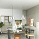 Dulce 1 Light 14 inch Brushed Aluminum with Polished Chrome Accents Pendant Ceiling Light