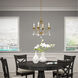 Chesterfield 4 Light 18 inch Antique Gold Leaf Mini Chandelier Ceiling Light