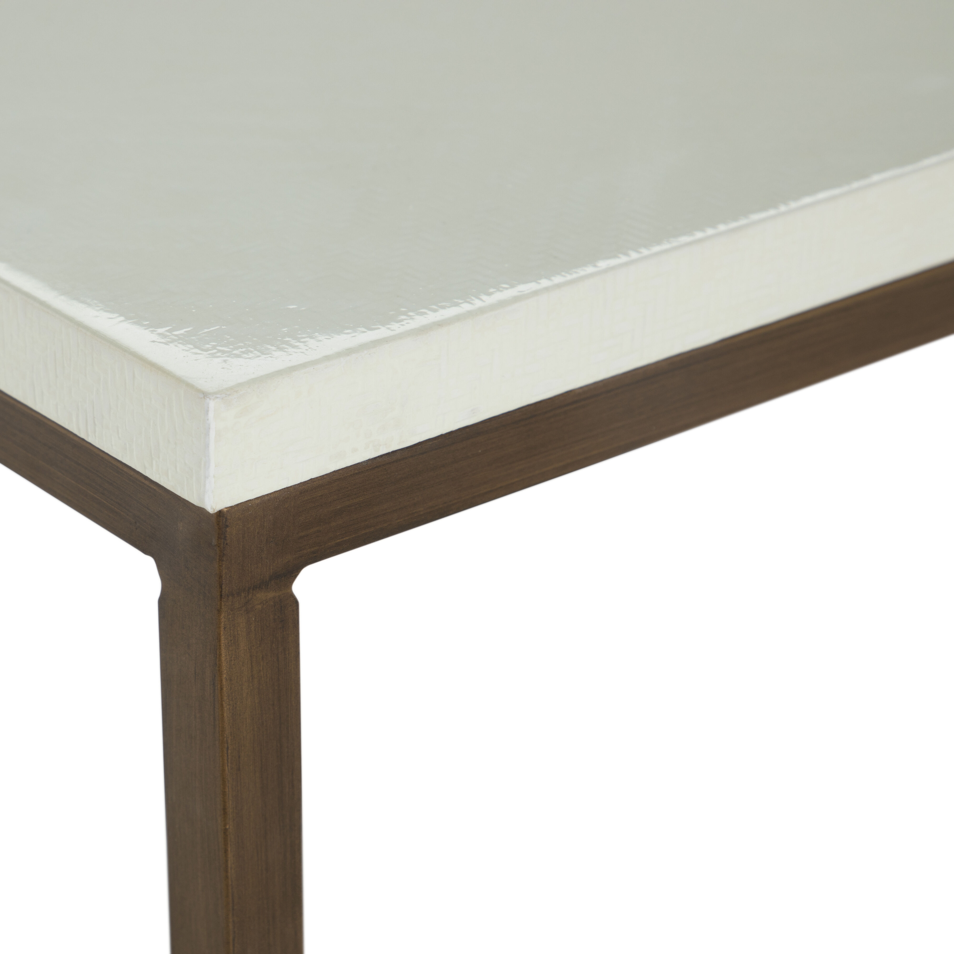 Bryson 40 X 12 inch Brushed Brass / White Seagrass Console Table