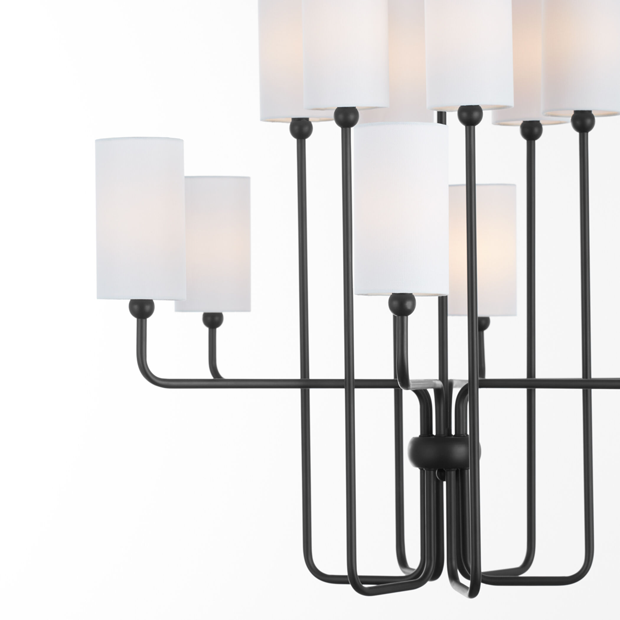 Charlotte 12 Light 37 inch Matte Black Chandelier Ceiling Light