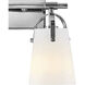 Foster 2 Light 13.75 inch Chrome Bath Light Wall Light in Etched Opal