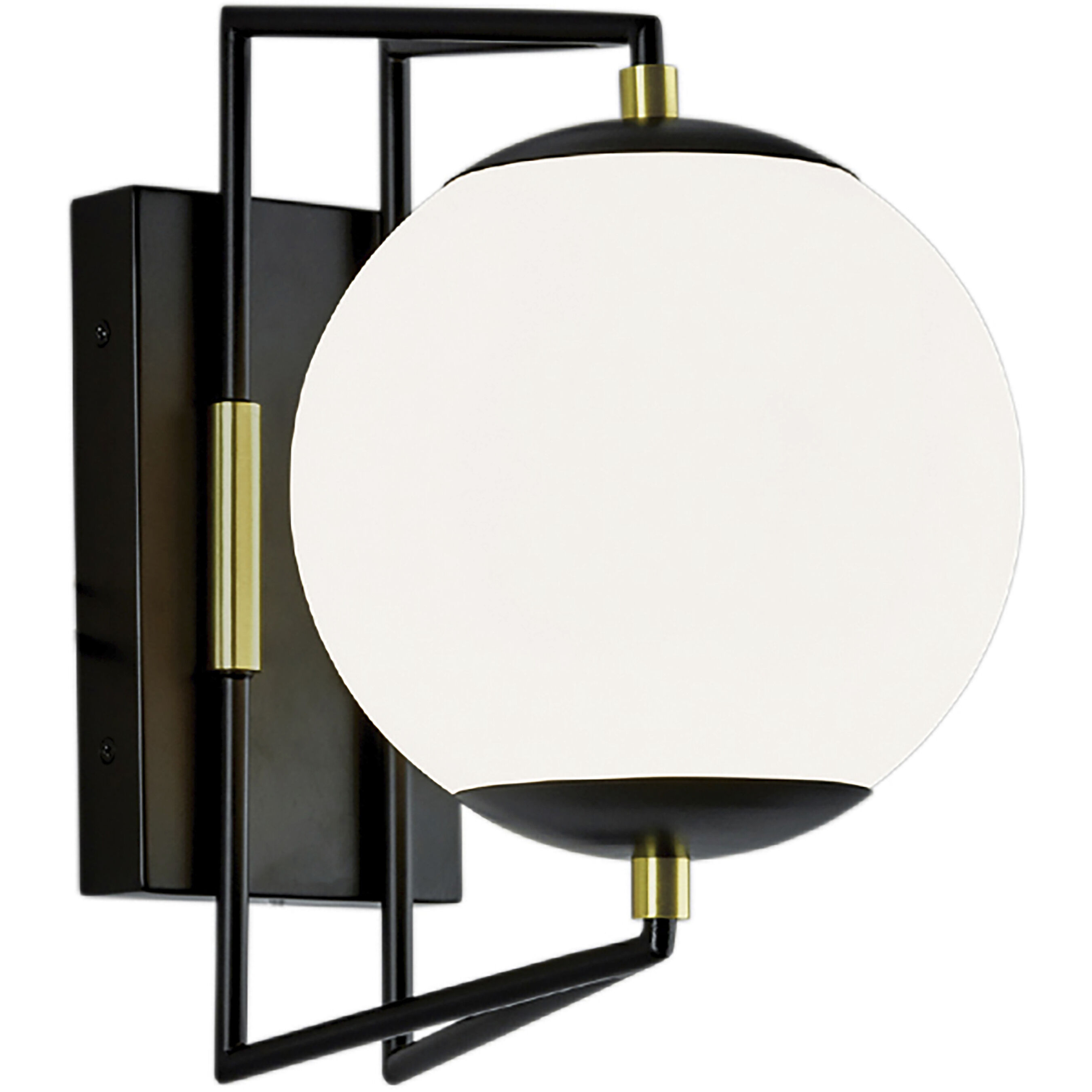 Cosmos LED 12.38 inch Matte Black with Satin Brass and Matte White Outdoor Wall Sconce