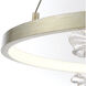 Clayton LED 20 inch Silver With Brushed Gold Chandelier Ceiling Light