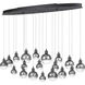 Shadow LED 43 inch Black Chrome Island Light Ceiling Light