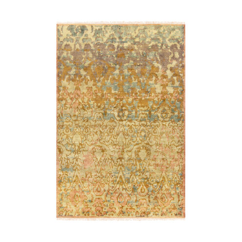 Desmond 36 X 24 inch Camel/Lime/Aqua/Mauve/Emerald/Rose/Dark Green Rugs, Wool