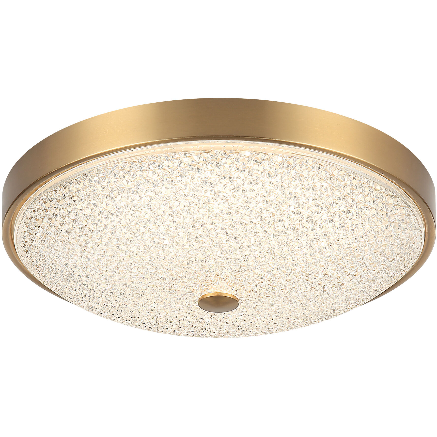 Bella 1 Light 12.5 inch Aged Gold Brass Flush Mount Ceiling Light