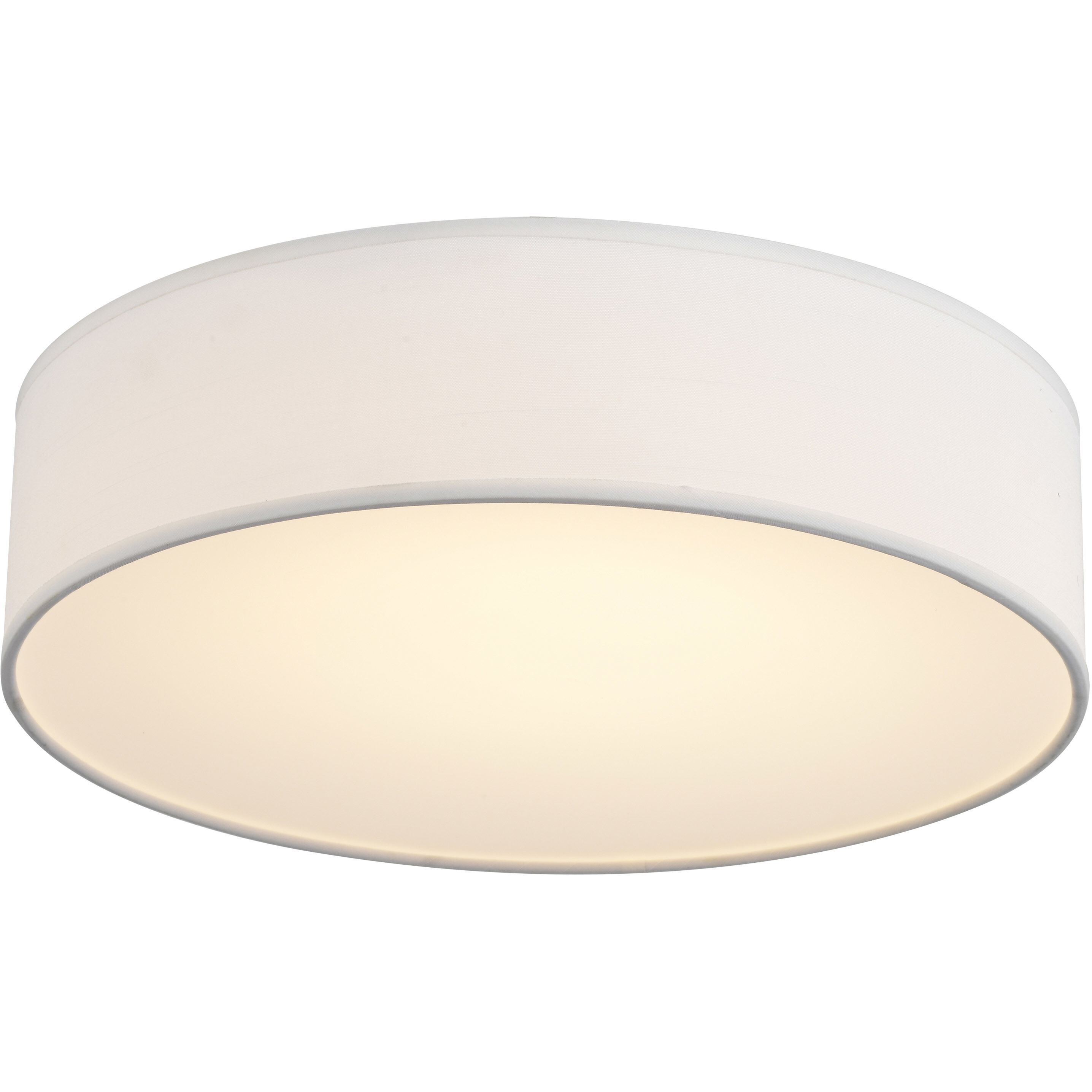 Nuvo 62 990R1 Brentwood LED 15 inch White Fabric Flush Mount Ceiling Light