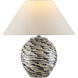 Minnows 15.5 inch 60 watt Navy Blue and Beige Table Lamp Portable Light