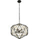 Marcia 8 Light 24 inch Matte Black/French Gold Pendant Ceiling Light