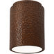 Radiance 1 Light 6.5 inch Hammered Copper Outdoor Flush-Mount in Incandescent