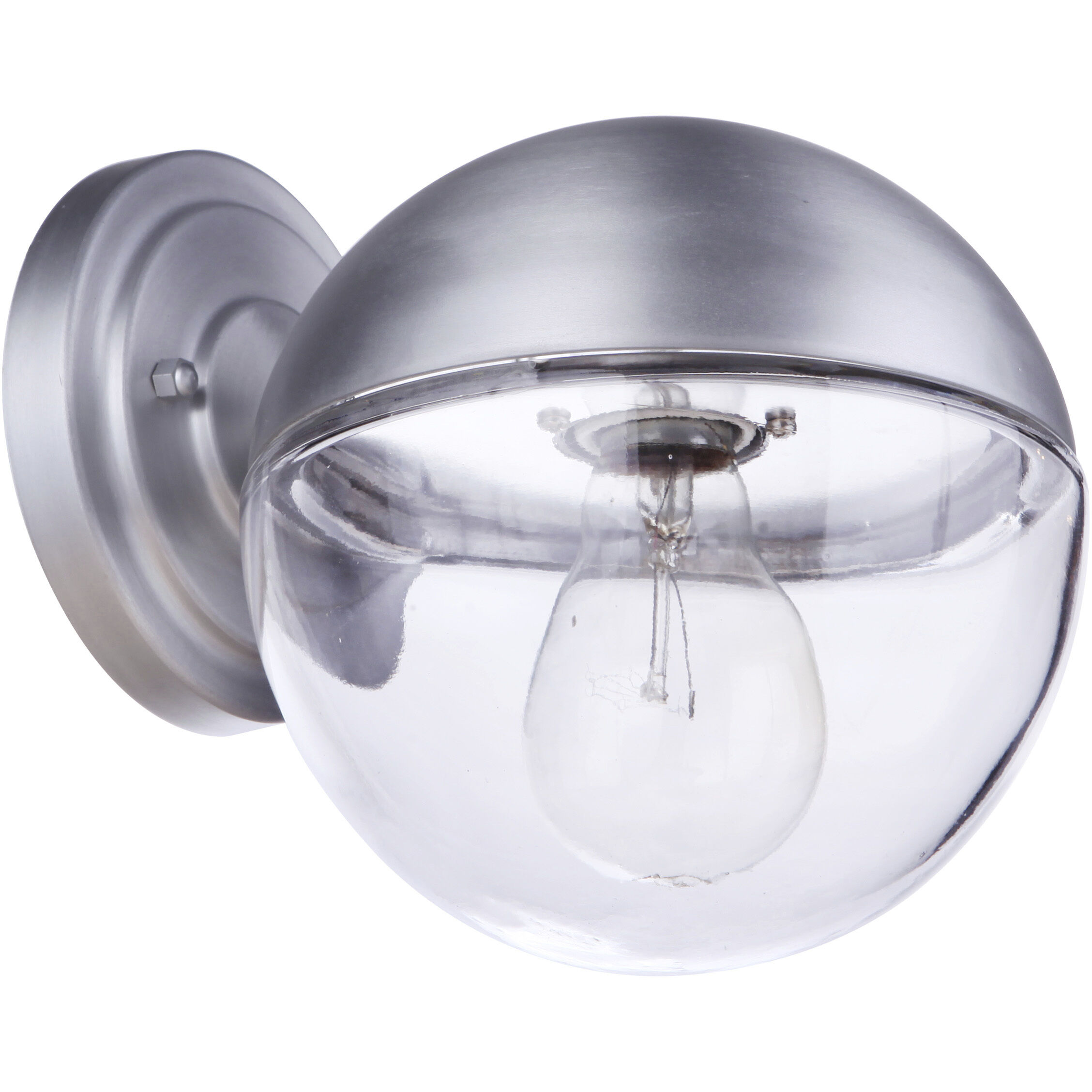 Evie Outdoor Wall Mount in Satin Aluminum, Small