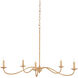 Saxon 5 Light 33.25 inch Saddle Tan Chandelier Ceiling Light, Small