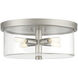 Hailie 4 Light 15 inch Satin Nickel Flushmount Ceiling Light
