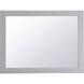 Aqua 36 X 27 inch Grey Wall Mirror