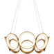 Oros LED 24 inch Antique Brass Chandelier Ceiling Light